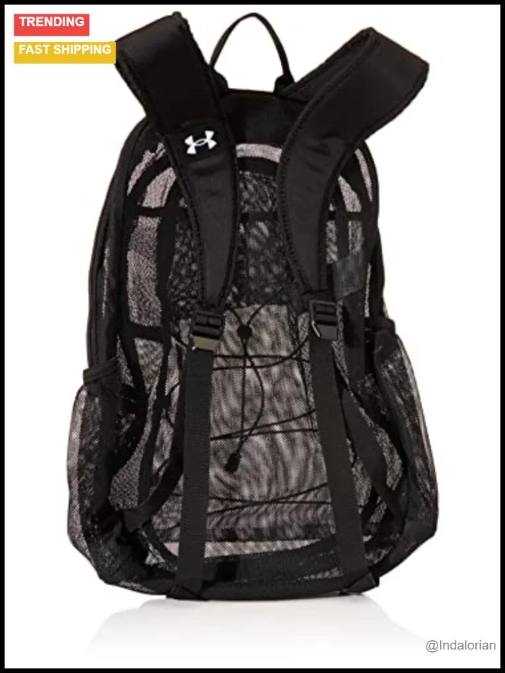 Durable Mesh Backpack with Laptop Sleeve, Padded Straps, Water Bottle Pockets